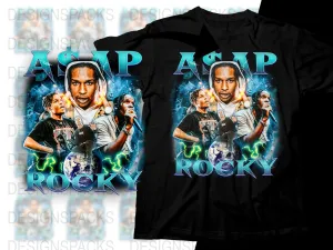 A$AP Rocky Lightning Earth Graphic Music Bootleg Png Digital Download