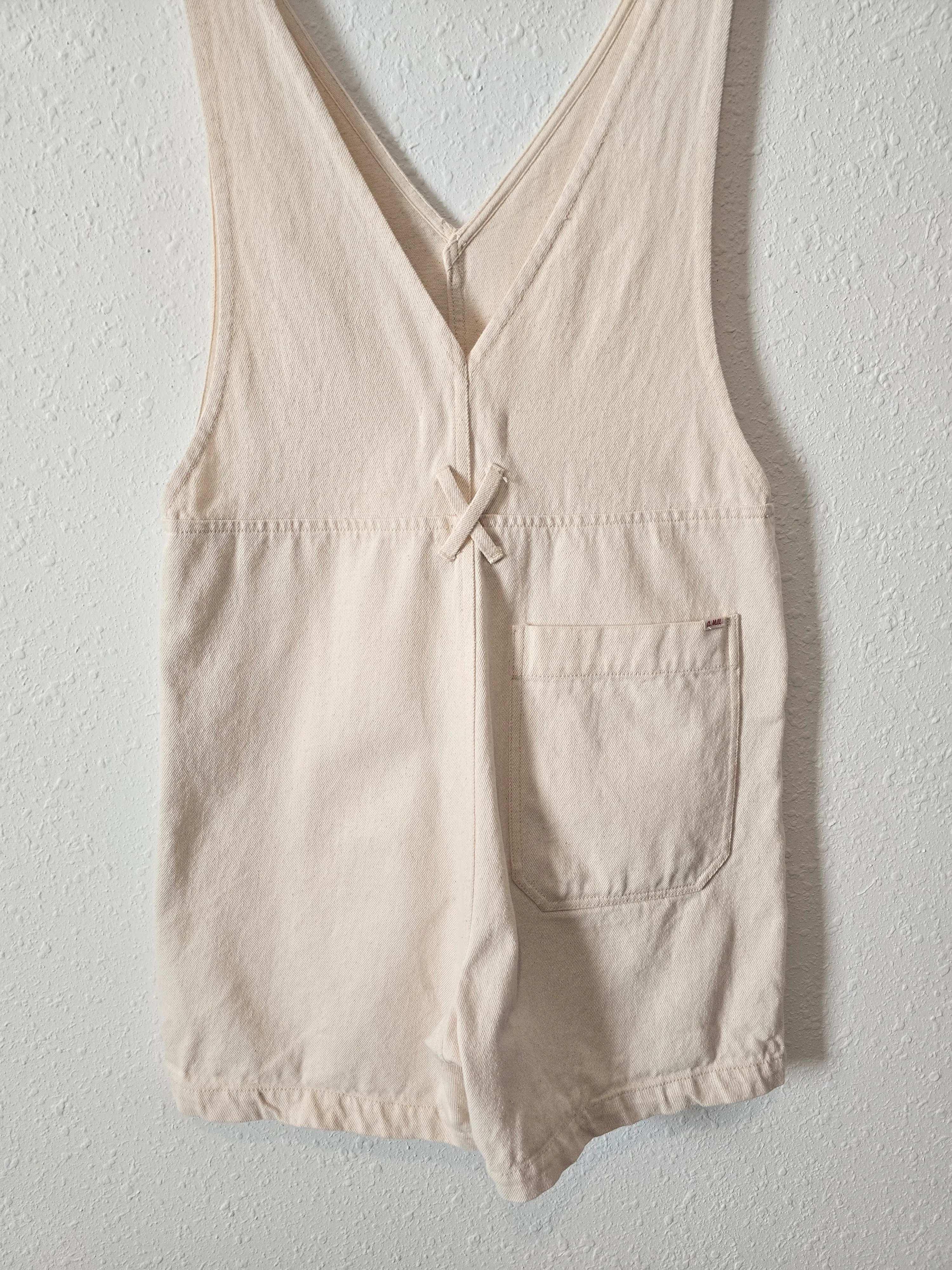 Alex Mill Ecru Cotton Shortalls (S)