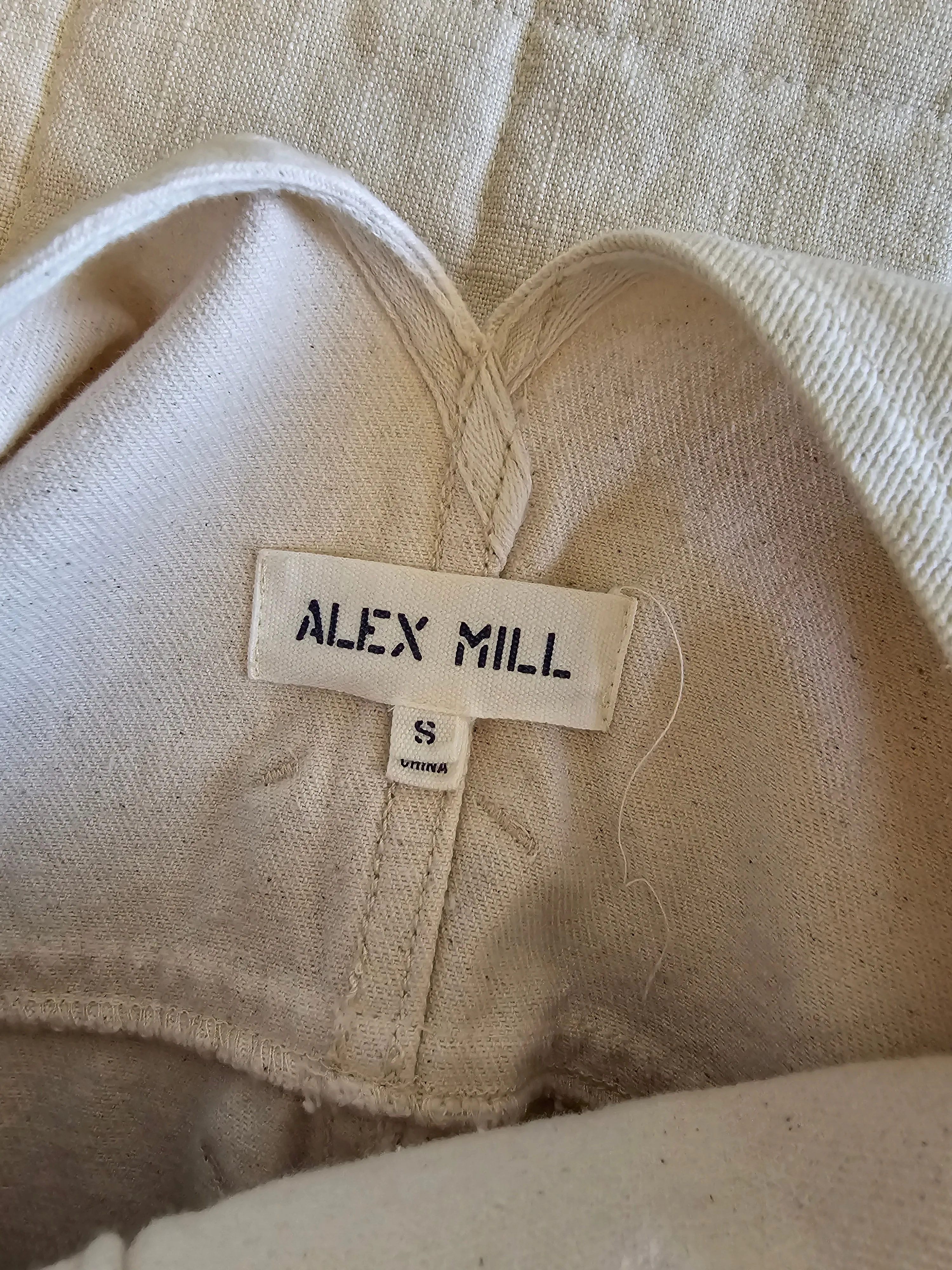 Alex Mill Ecru Cotton Shortalls (S)