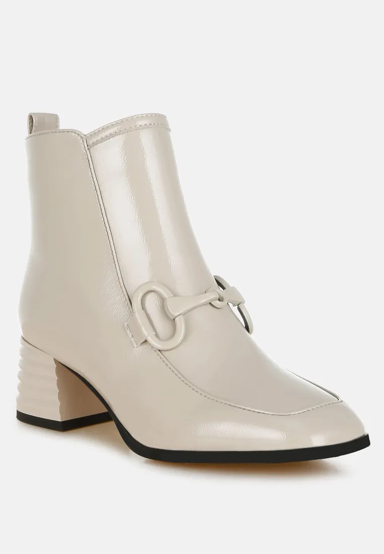 Algol Textured Block Heel Ankle Boots