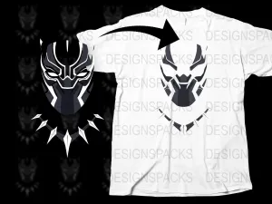 Black Panther Design Graphic Png Digital Download