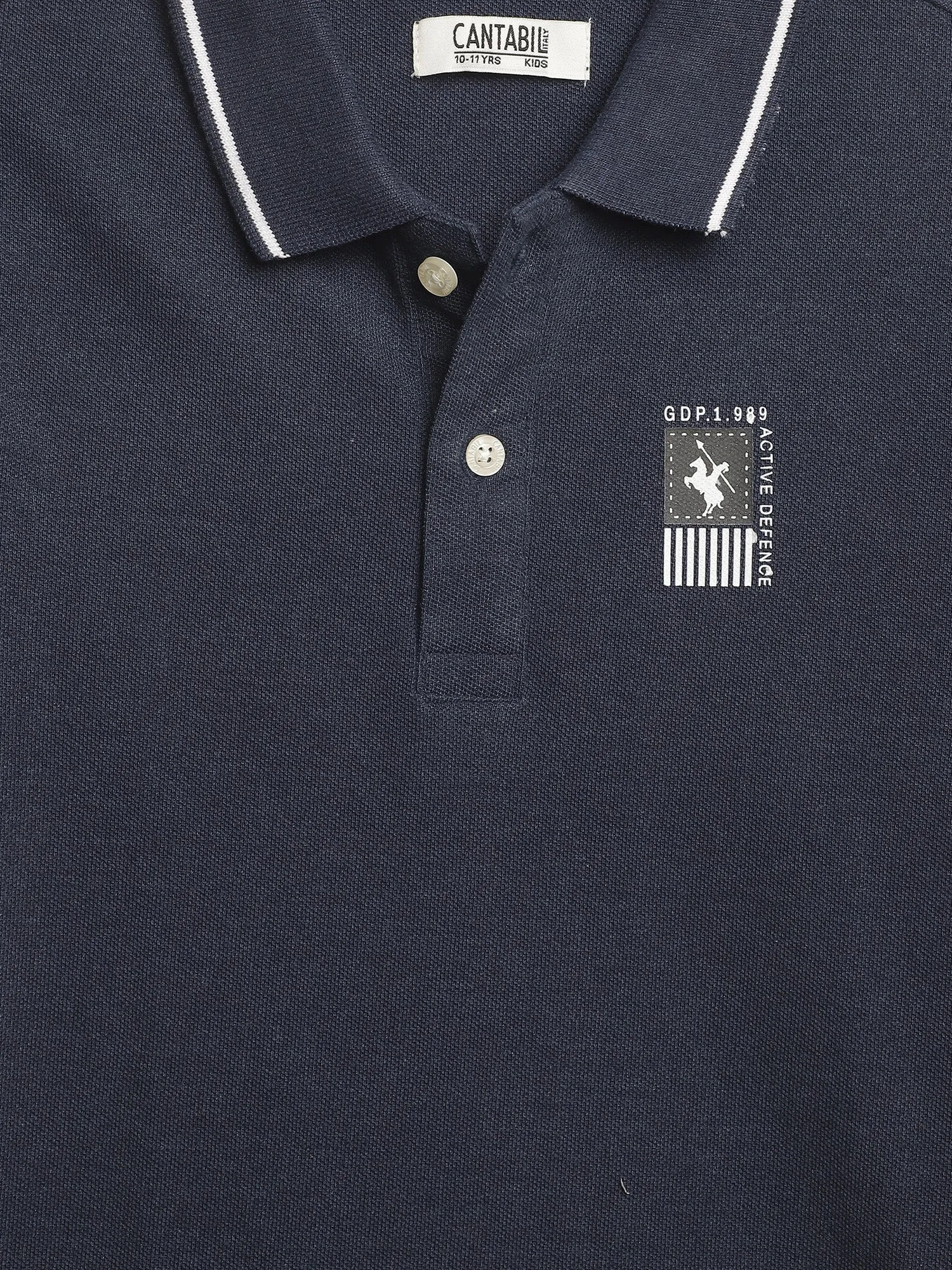 Boys Polo Neck Blue T-Shirt