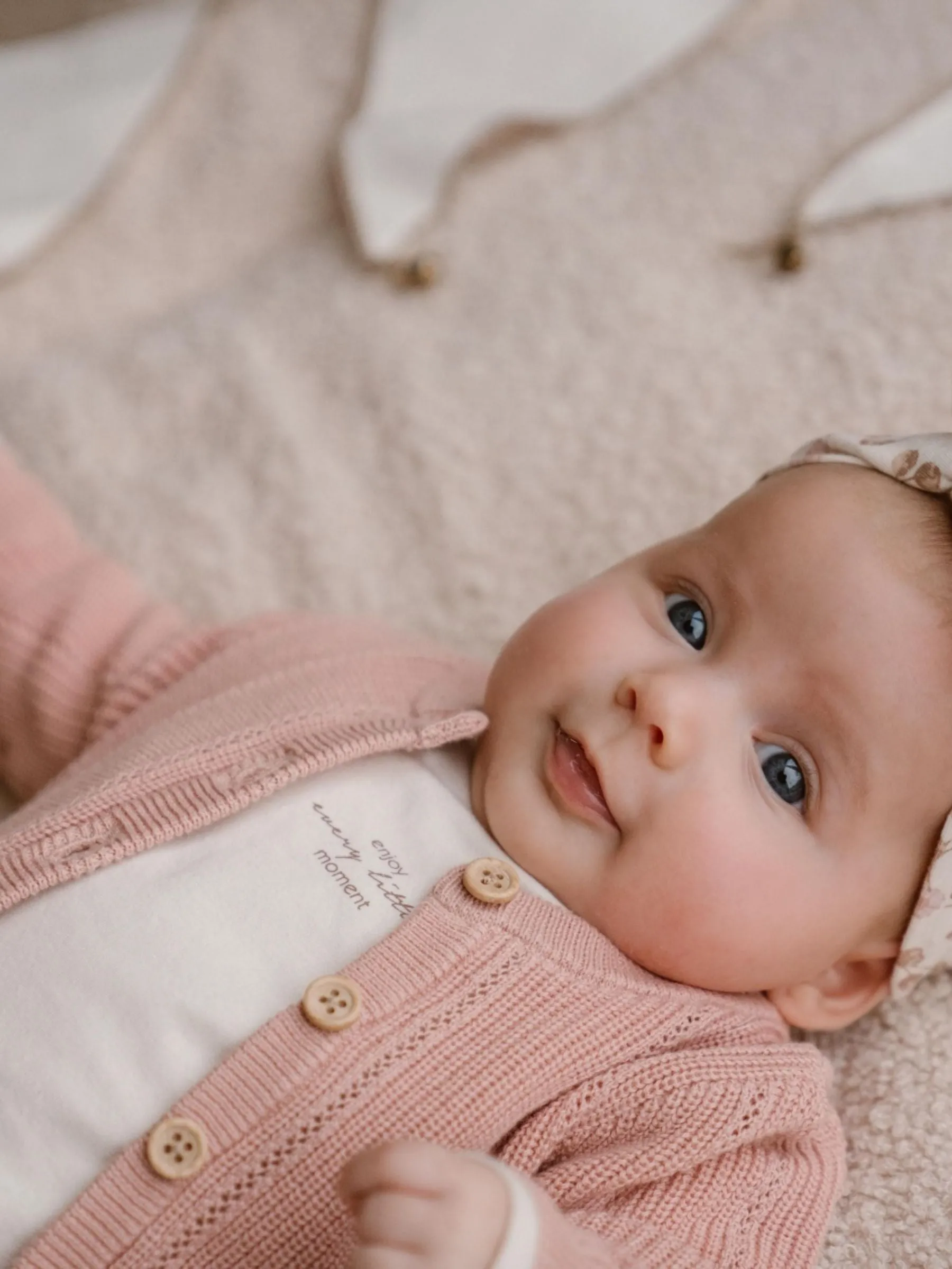 Cardigan Dusty Baby Pink | Dirkje