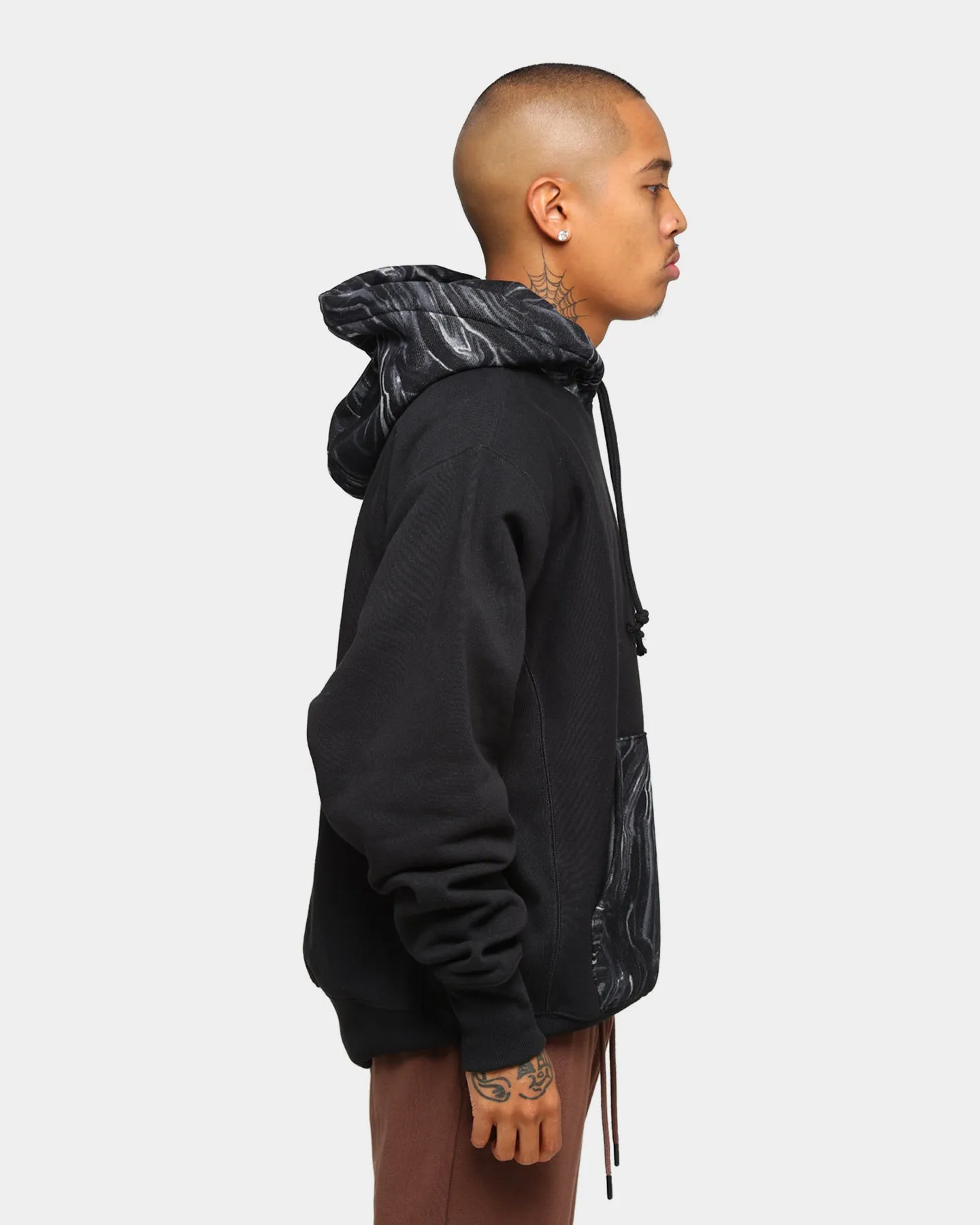 Champion Rev Weave Marble Hoodie Black