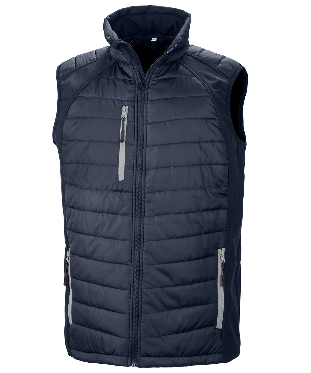 compass padded softshell gilet | Navy/Grey