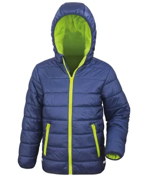 Core junior soft padded jacket | Navy/Lime