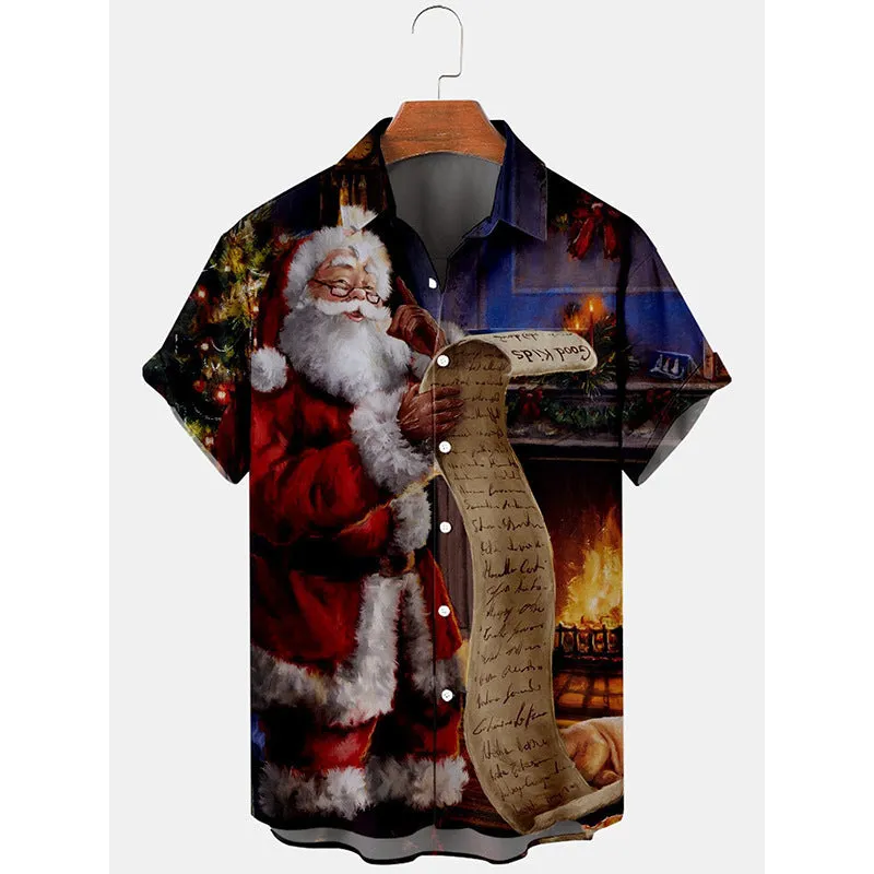 Festive Men's 3D Christmas Print Shirts – Holiday Spirit in Every Stitch!