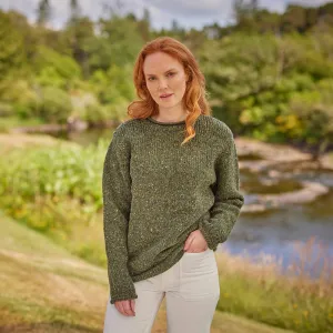 Green Women's Fleck Wool Sweater