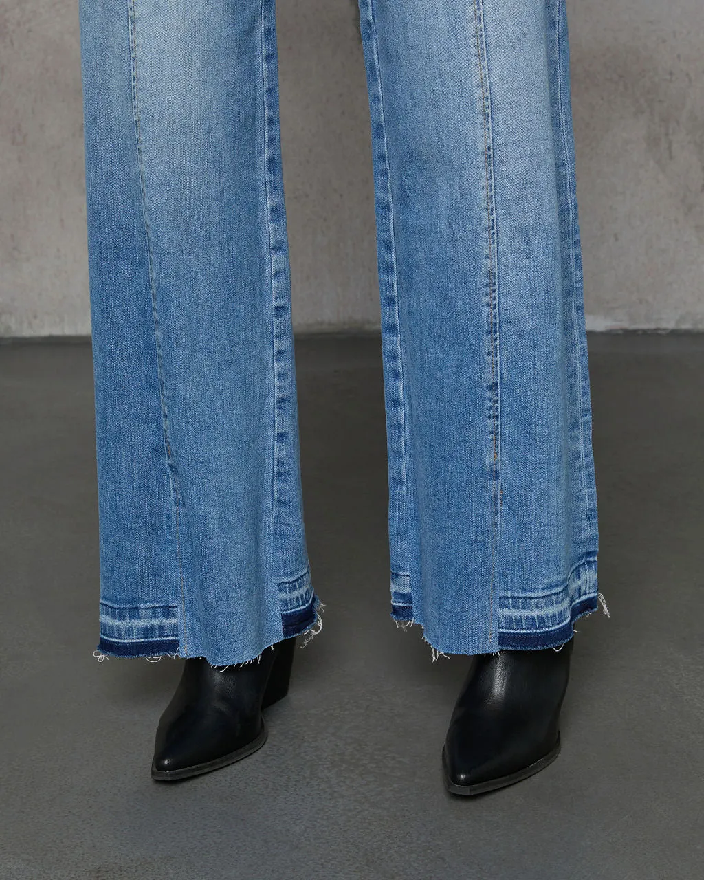 Jade High Rise Slit Wide Leg Jeans