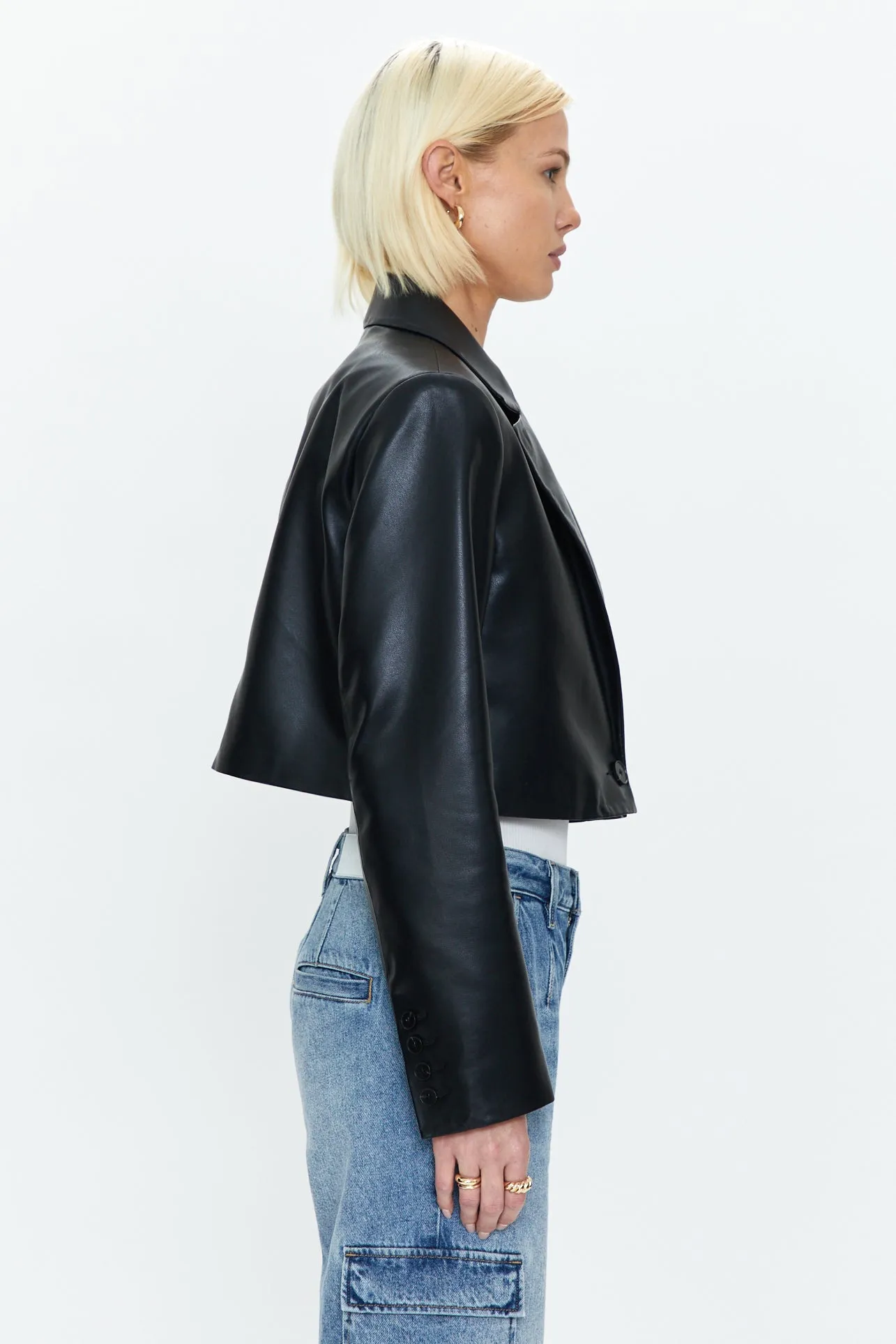 Jolie Cropped Blazer - Noir