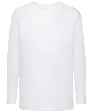 Kids long sleeve valueweight T | White