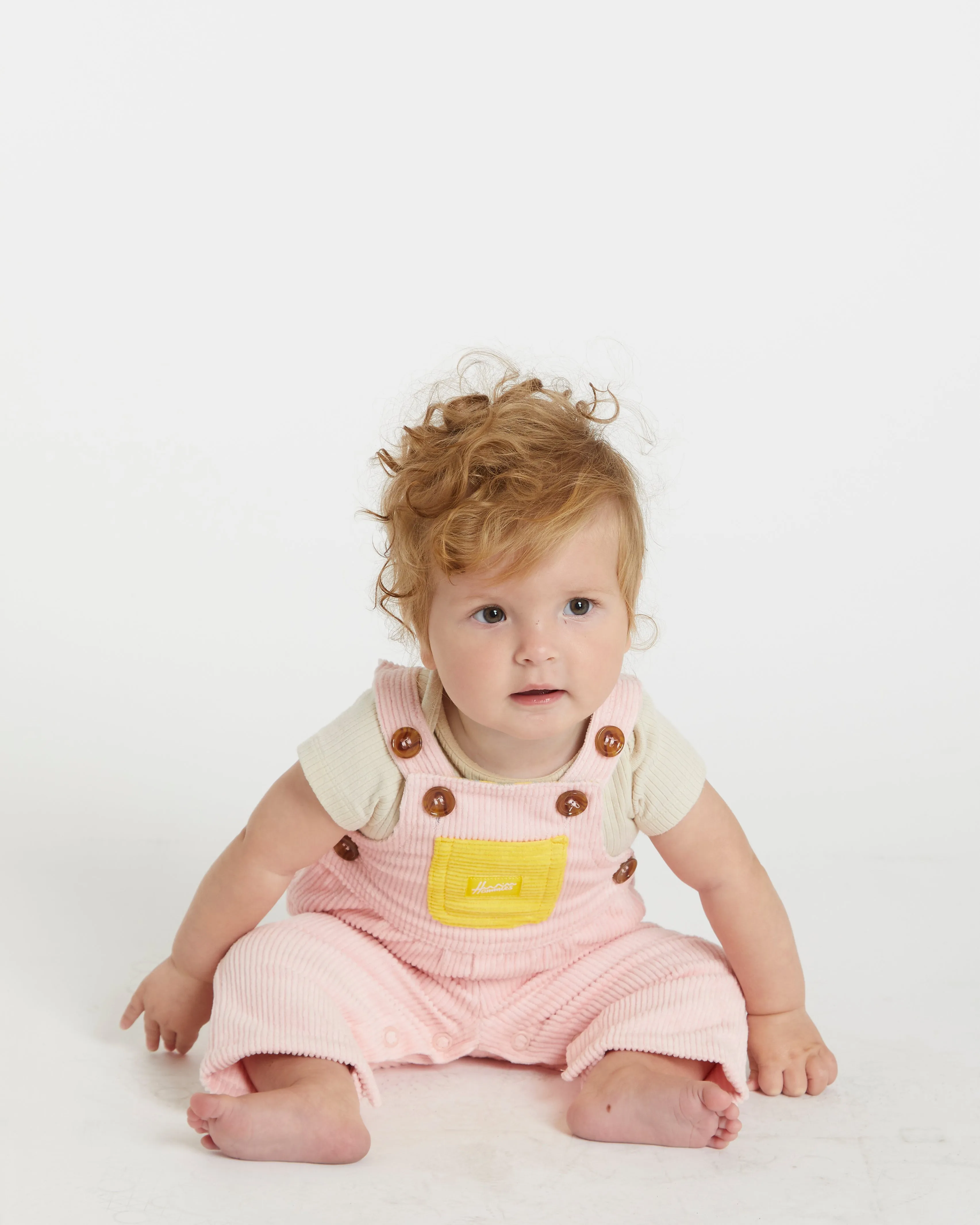 Kid's Overall (Powder Pink/Yellow)