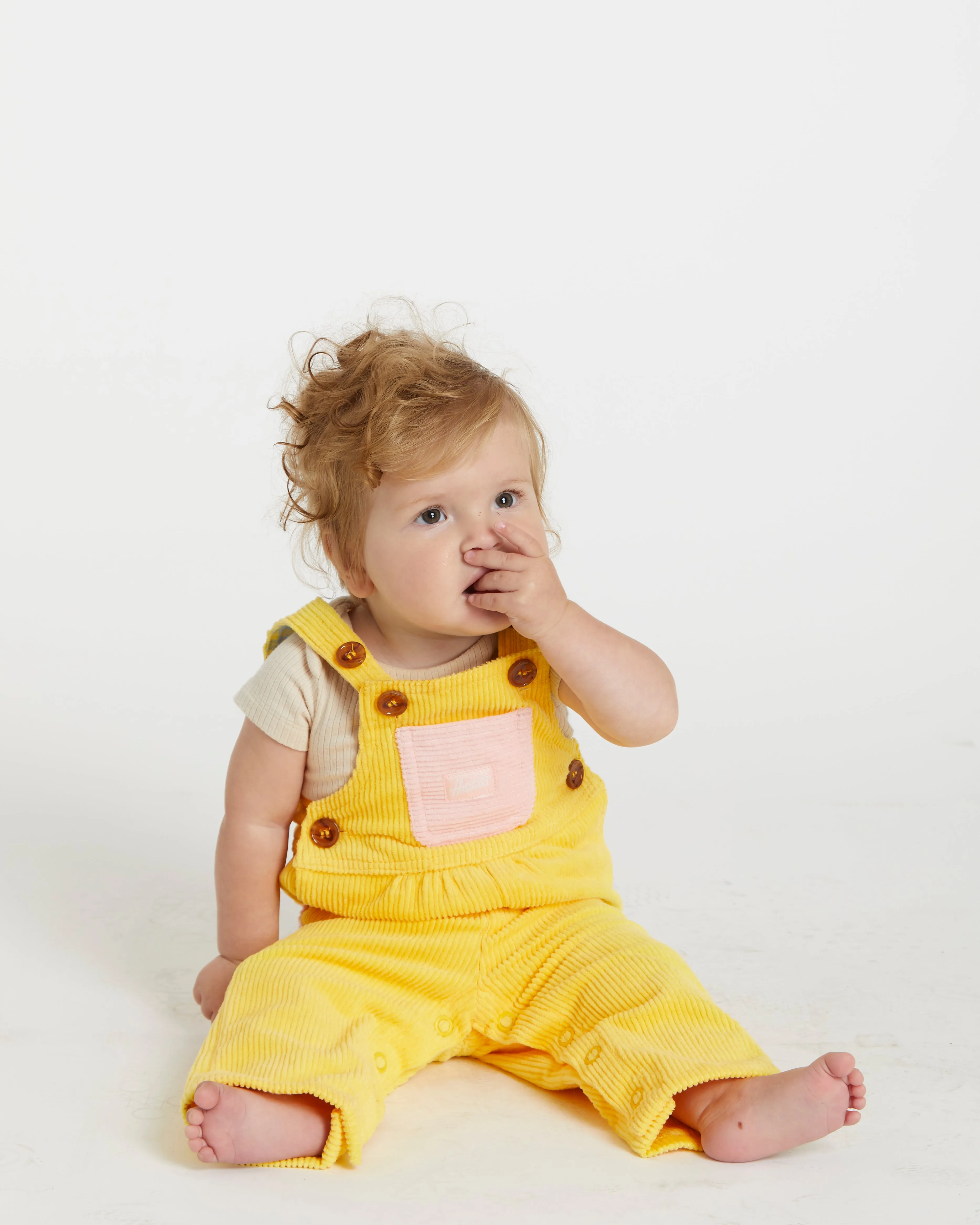 Kid's Overall (Yellow/Powder Pink)