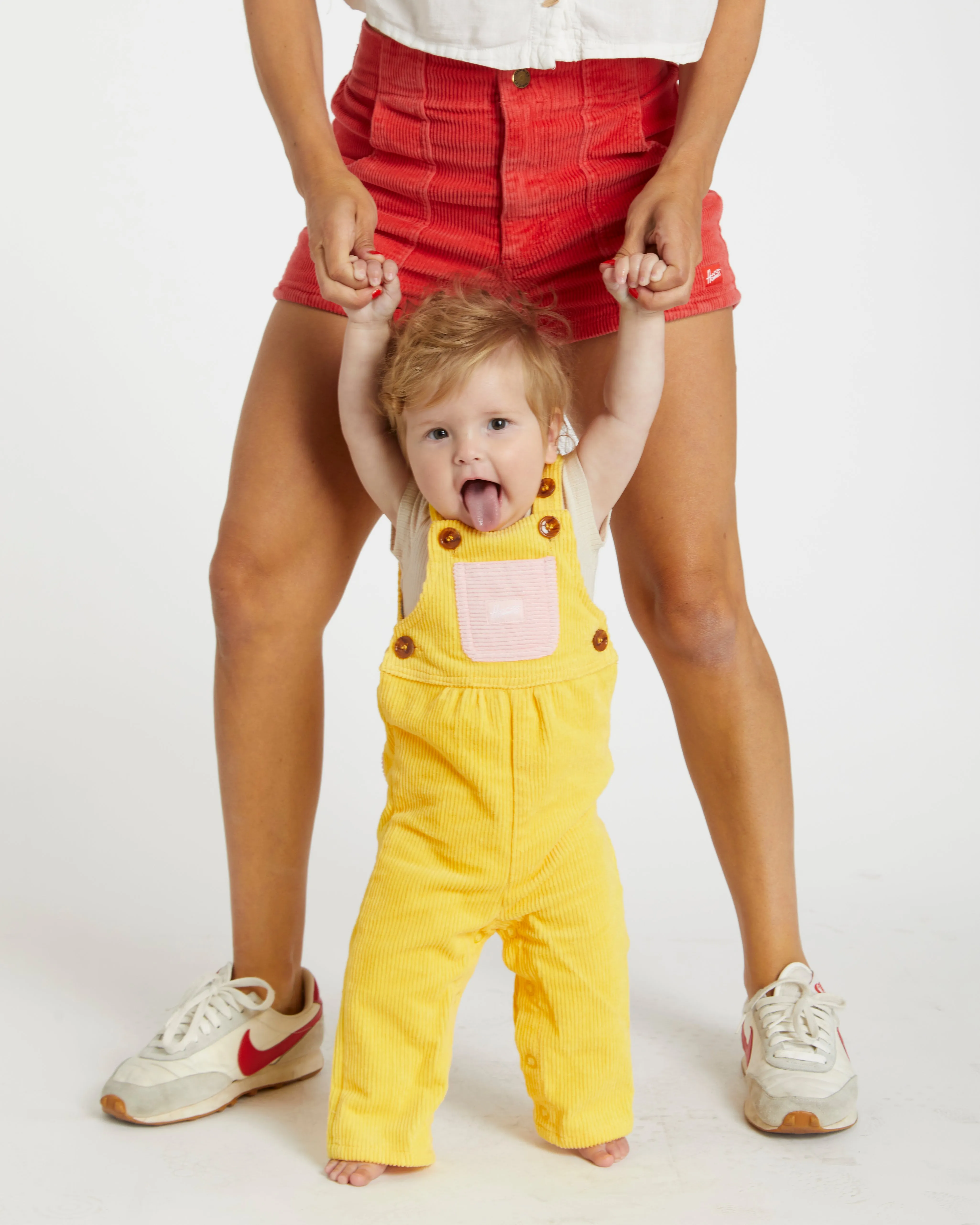 Kid's Overall (Yellow/Powder Pink)