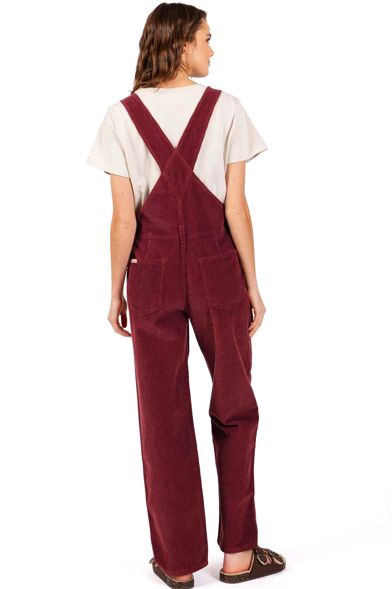 Lana Roux Relaxed Corduroy Boyfriend Overalls