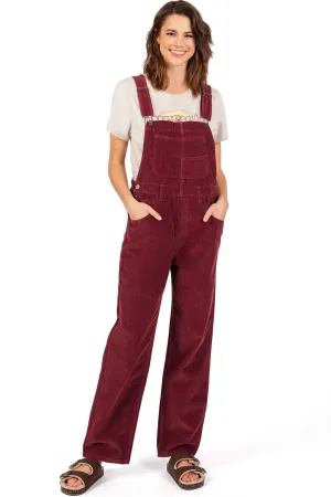 Lana Roux Relaxed Corduroy Boyfriend Overalls