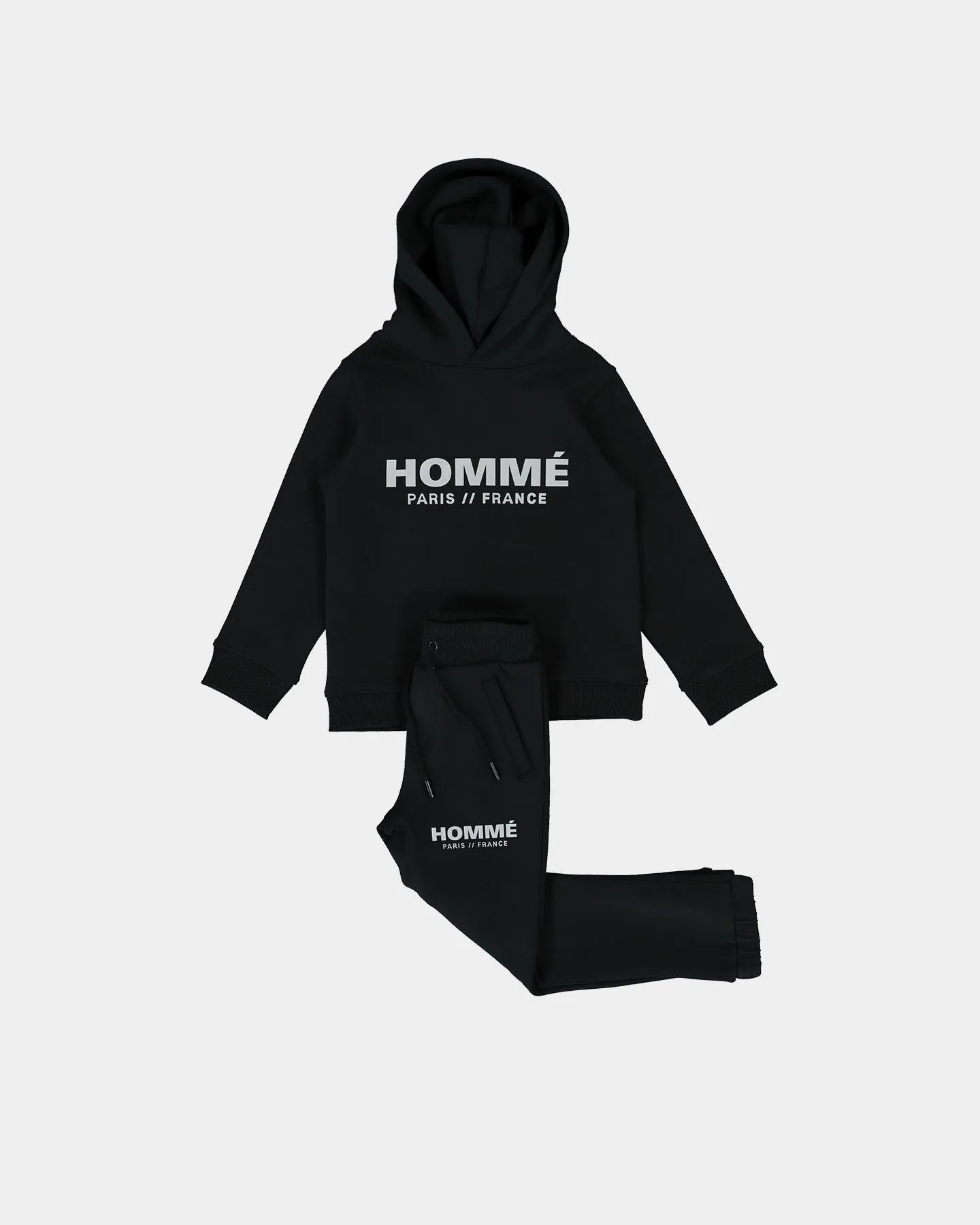 Lil Homme Kids' Motion Hoodie Set Black