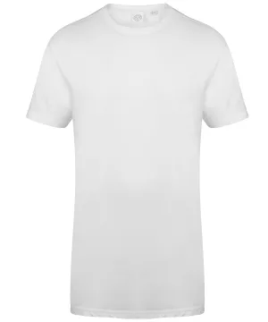 Longline t-shirt with dipped hem | White