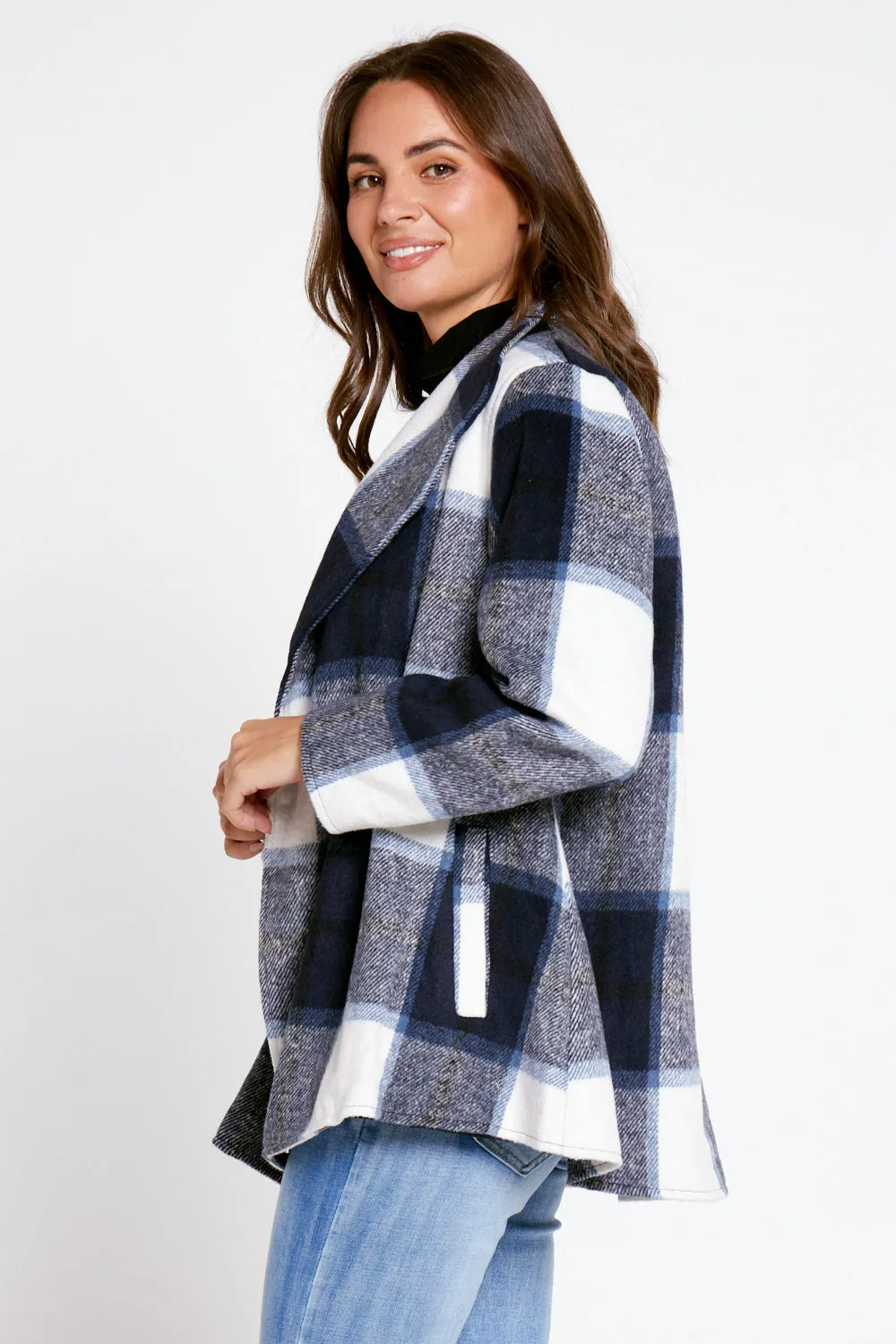 Madison Plaid Coat - Ink Check