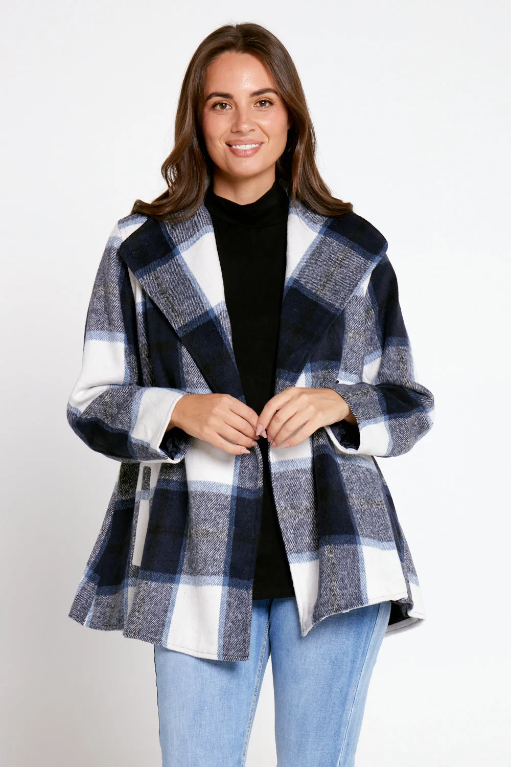 Madison Plaid Coat - Ink Check