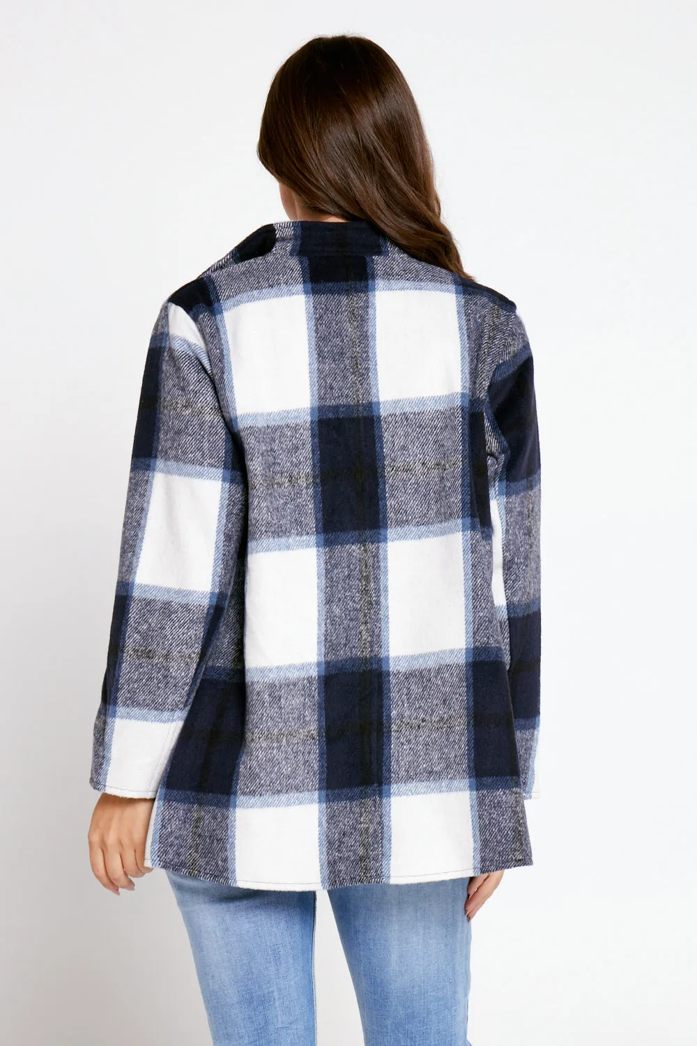 Madison Plaid Coat - Ink Check