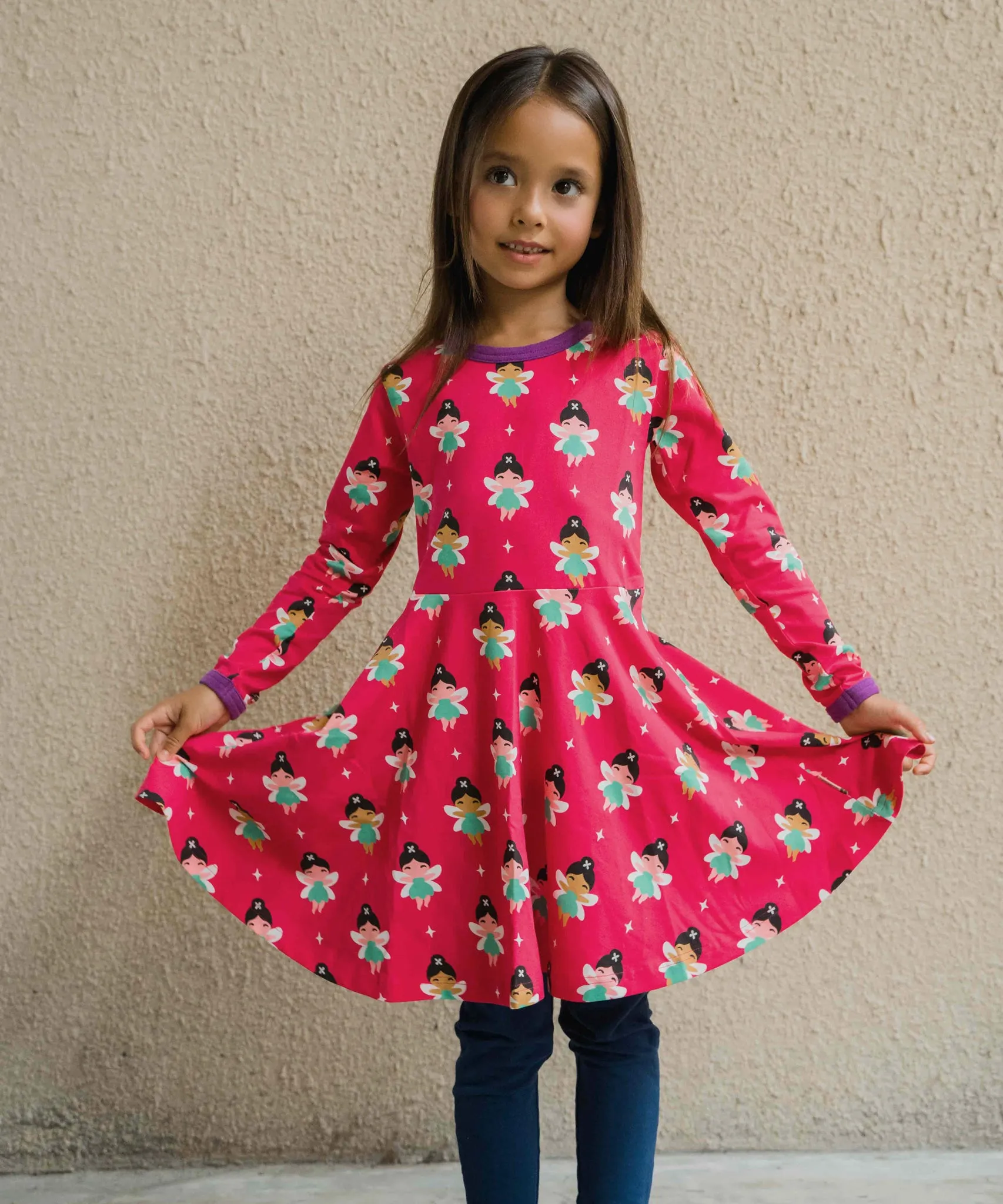 Maxomorra Fairy Long Sleeve Circle Dress