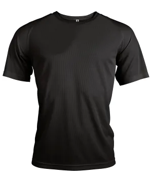 Mens short-sleeved sports T-shirt | Black