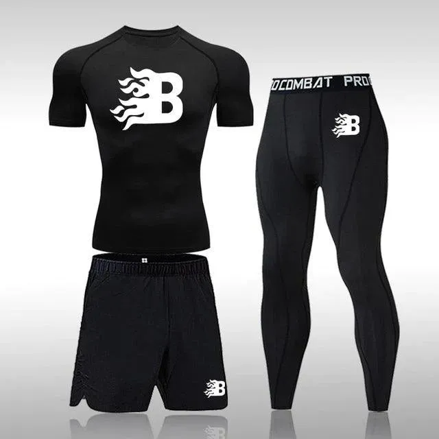 Men's Thermal Compression Tights Leggings Set