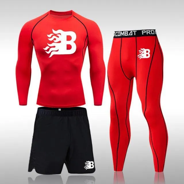 Men's Thermal Compression Tights Leggings Set