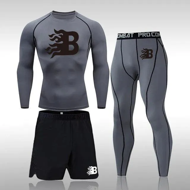 Men's Thermal Compression Tights Leggings Set