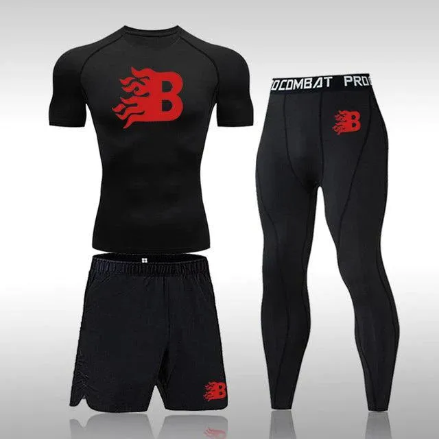 Men's Thermal Compression Tights Leggings Set