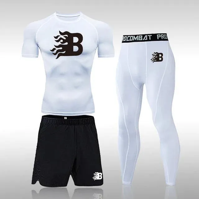 Men's Thermal Compression Tights Leggings Set