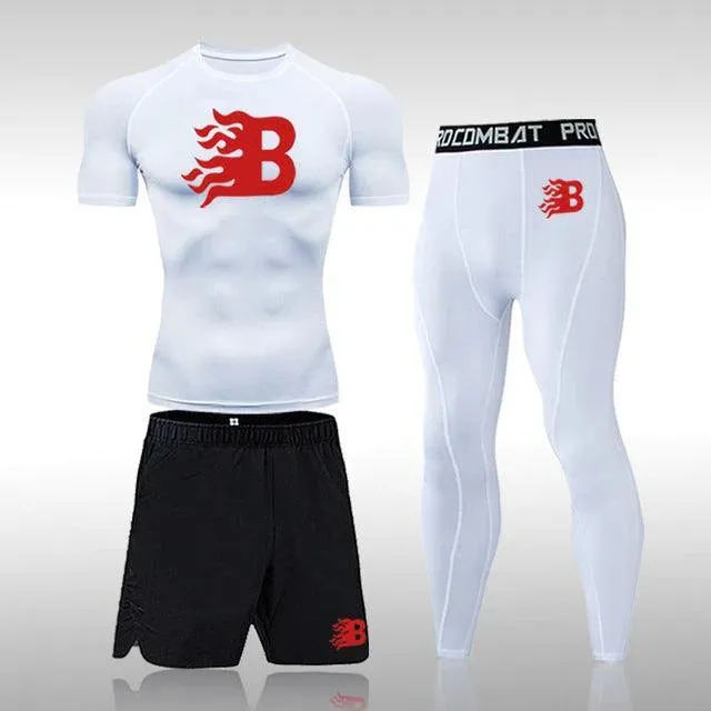 Men's Thermal Compression Tights Leggings Set