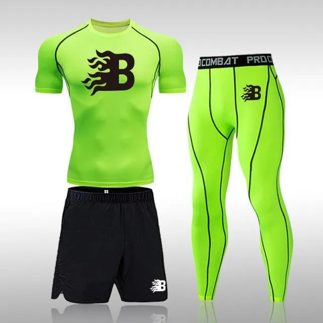 Men's Thermal Compression Tights Leggings Set