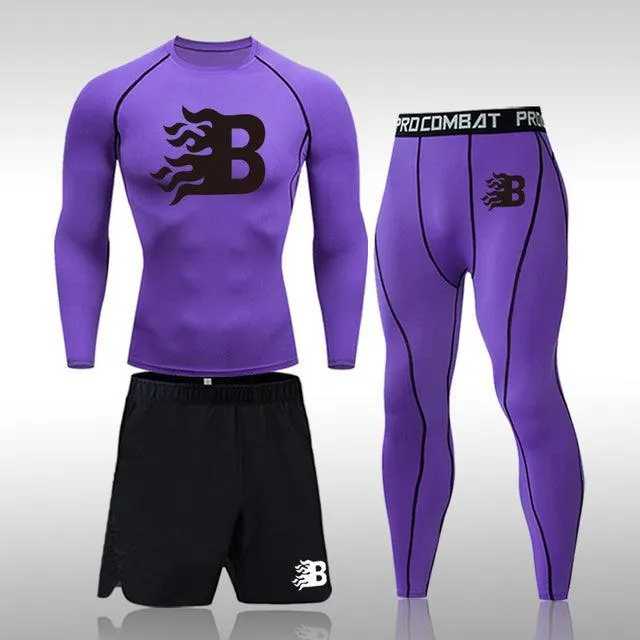 Men's Thermal Compression Tights Leggings Set