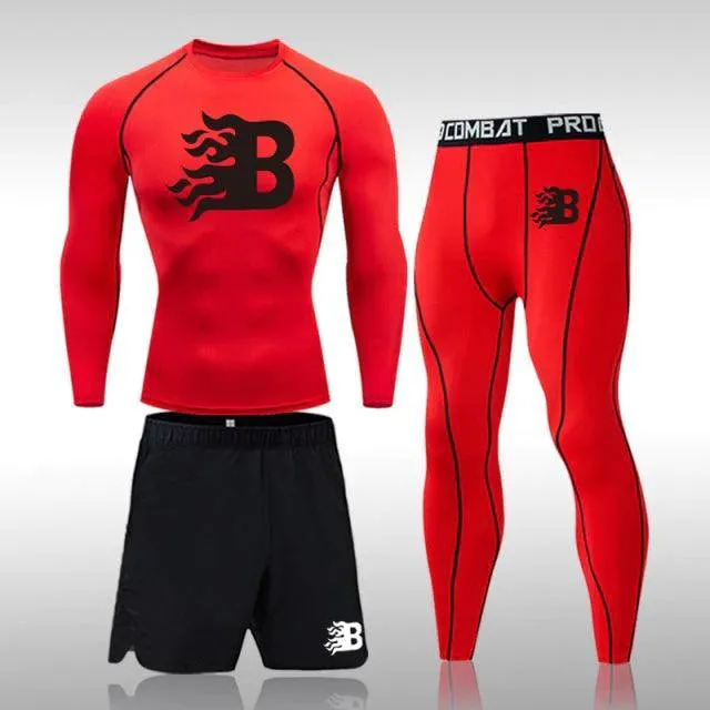 Men's Thermal Compression Tights Leggings Set