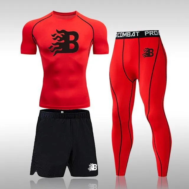 Men's Thermal Compression Tights Leggings Set