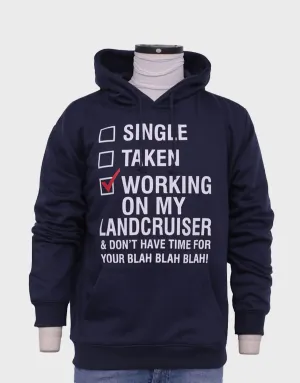 Men's Working On My Land Cruiser Printed Pullover Hoodie