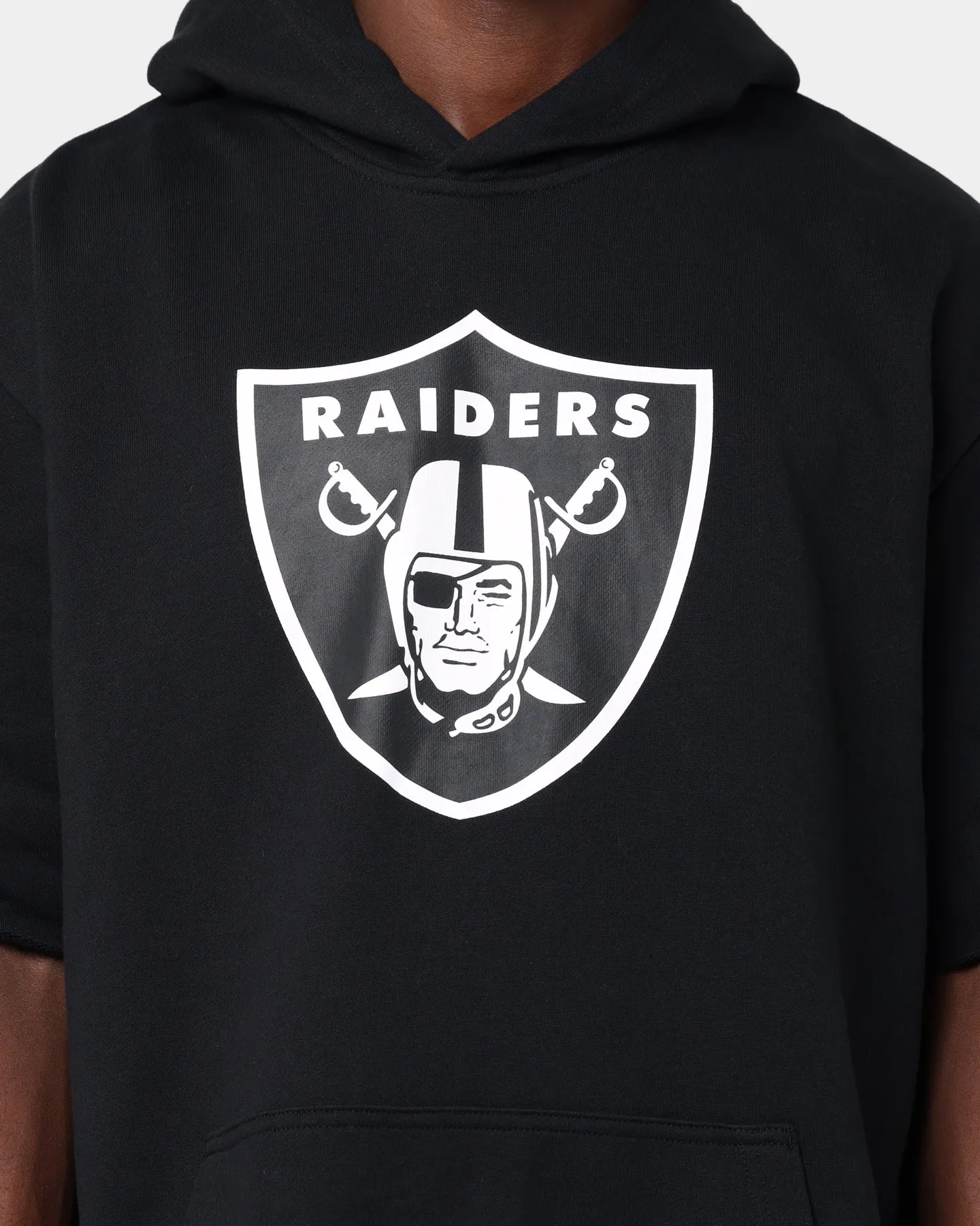 New Era Las Vegas Raiders Oversized Short Sleeve Hoodie Black