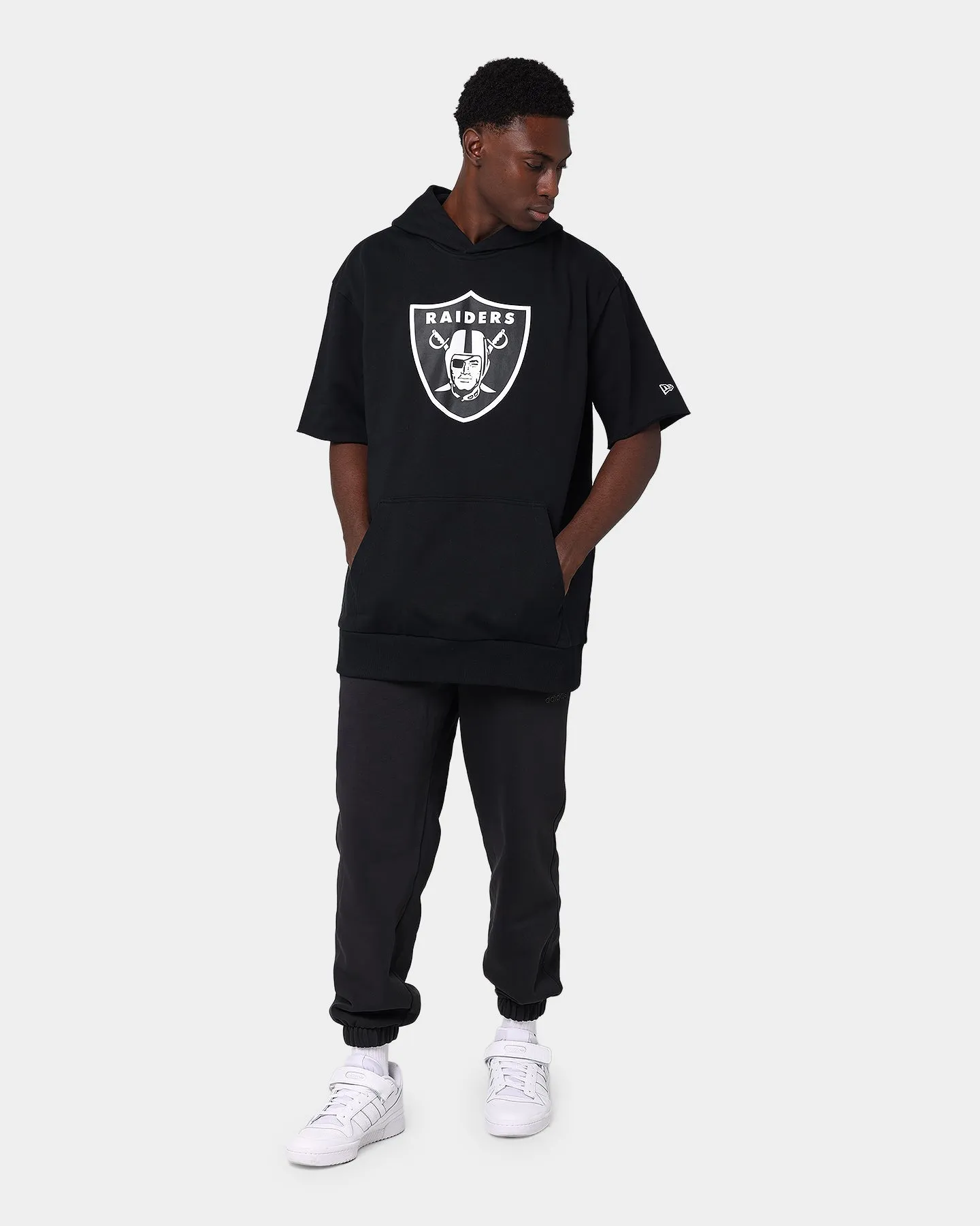 New Era Las Vegas Raiders Oversized Short Sleeve Hoodie Black