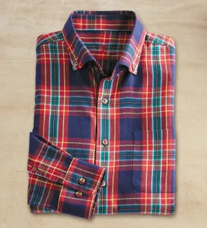 Patrick James Plaid Flannel Long Sleeve Sport Shirt