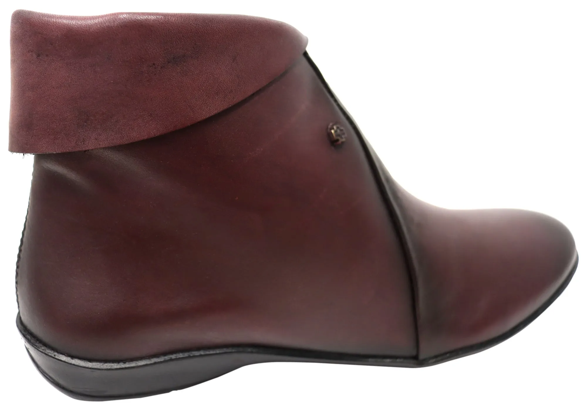 Perlatto Lotty Womens Comfortable Leather Ankle Boots Made In Brazil