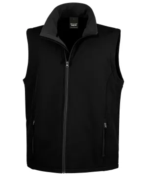 Printable softshell bodywarmer | Black/Black