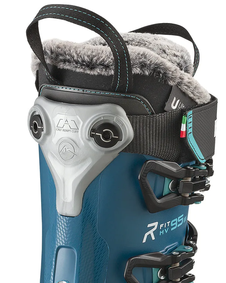 Roxa R-Fit W 95 Women’s Ski Boots - Petrol/Mint | Stylish and Comfortable Performance for Intermediate Skiing