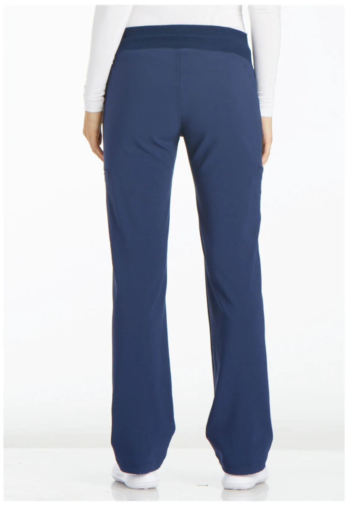 Scrub Pants - Cherokee Women's iFlex Mid Rise Straight Leg Pull-on Pant - Navy, CK002