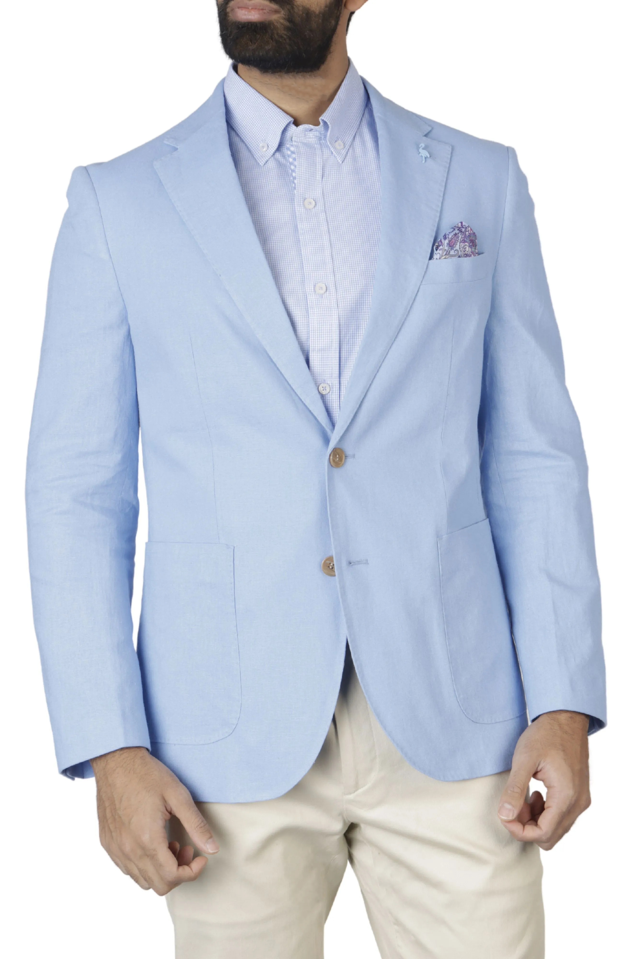 Signature Solid Bright Linen Sport Coat