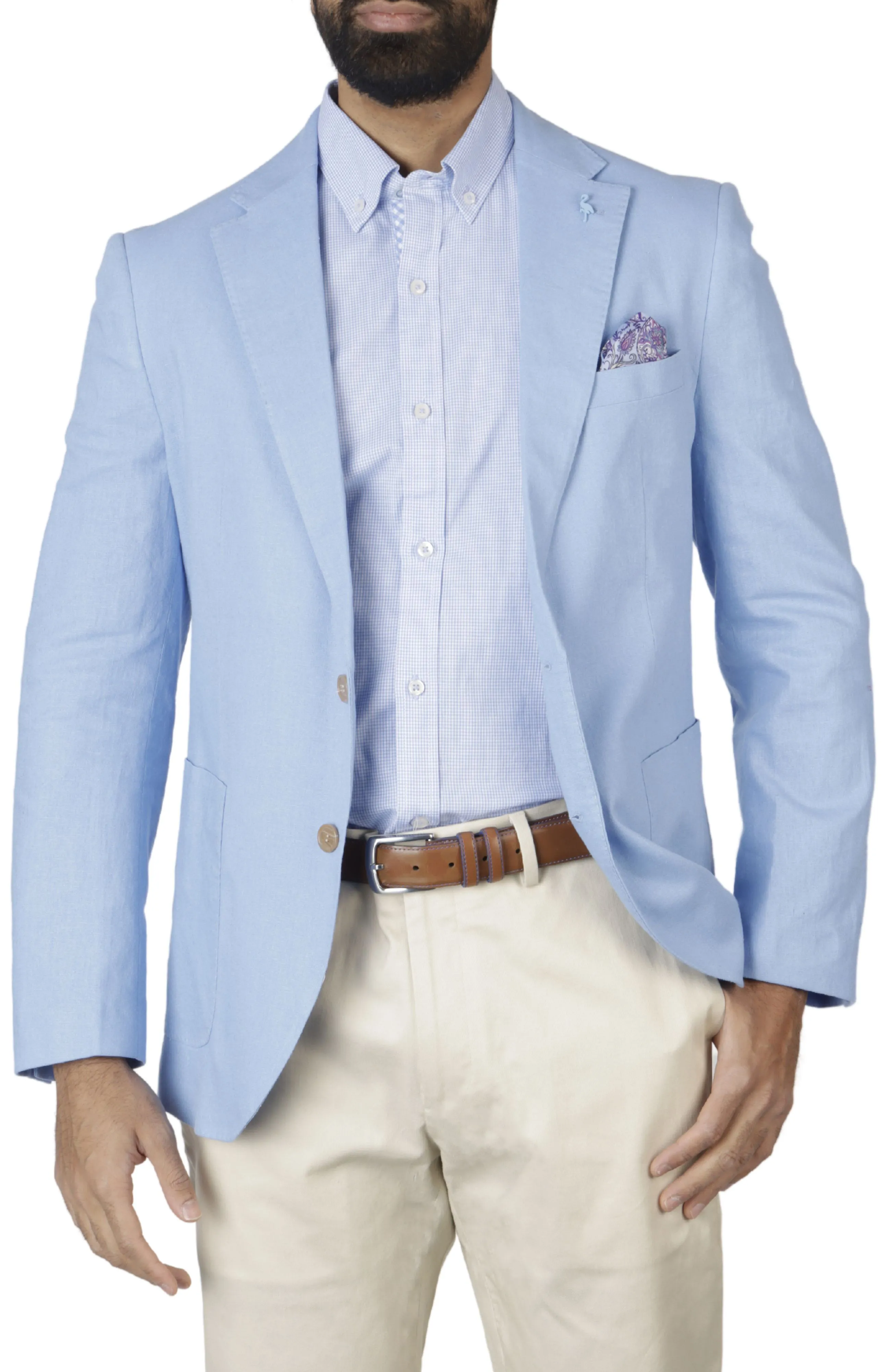 Signature Solid Bright Linen Sport Coat