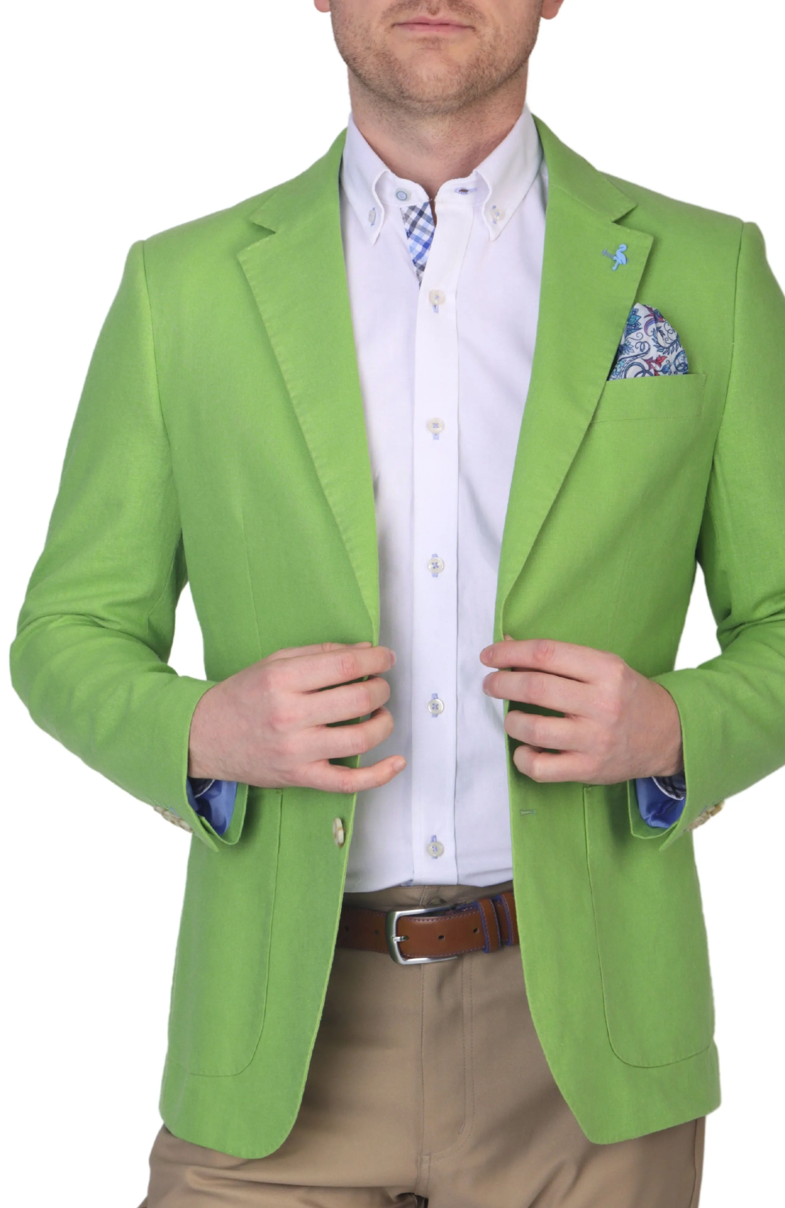 Signature Solid Bright Linen Sport Coat