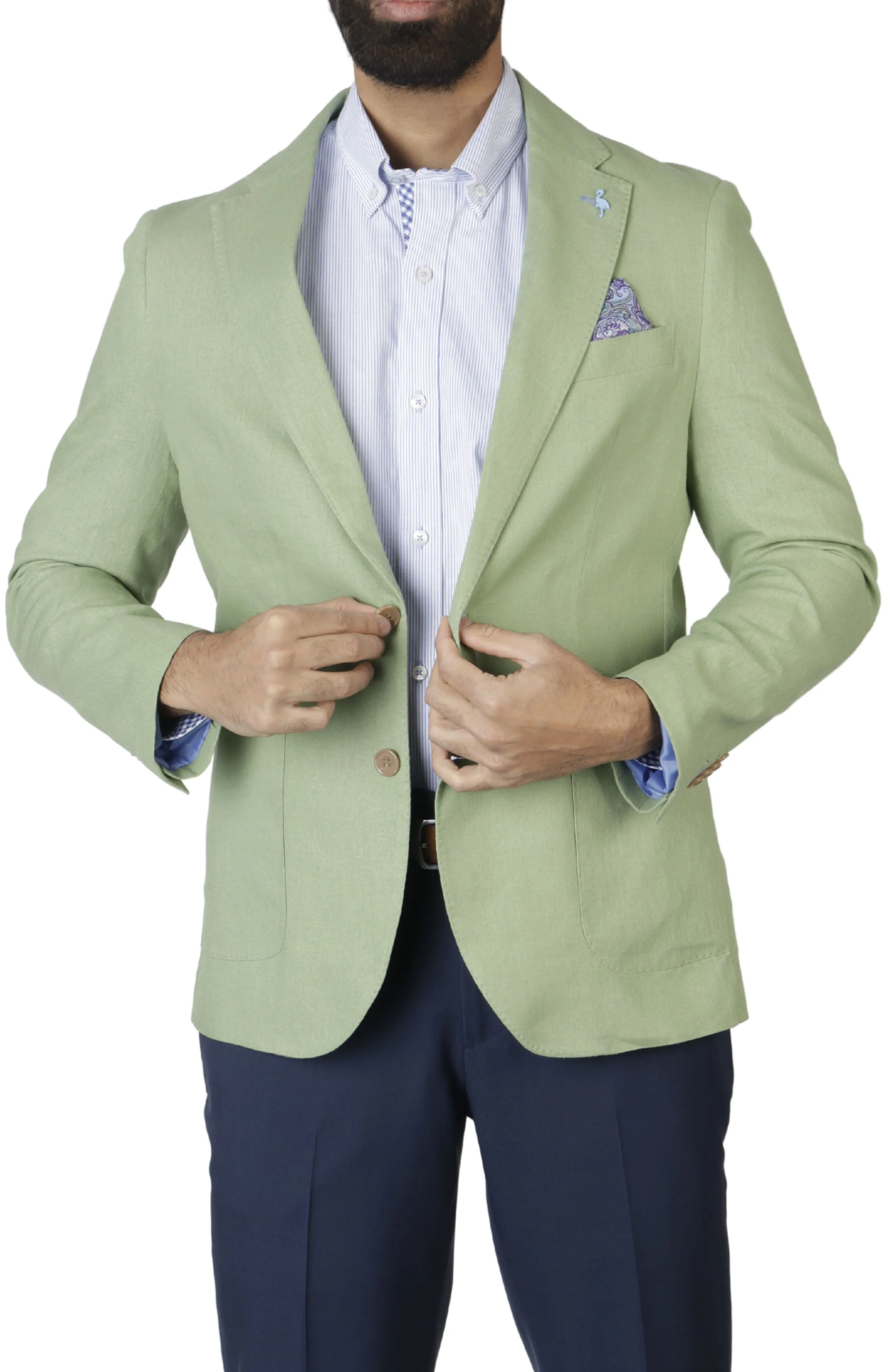 Signature Solid Bright Linen Sport Coat