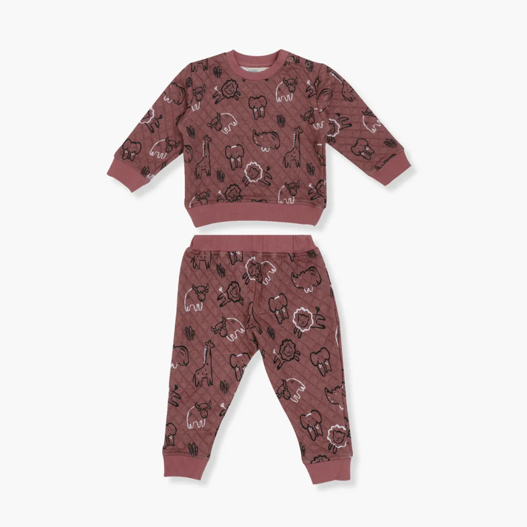 Snuggle Puff - Quilted Full sleeve top and pants for kids